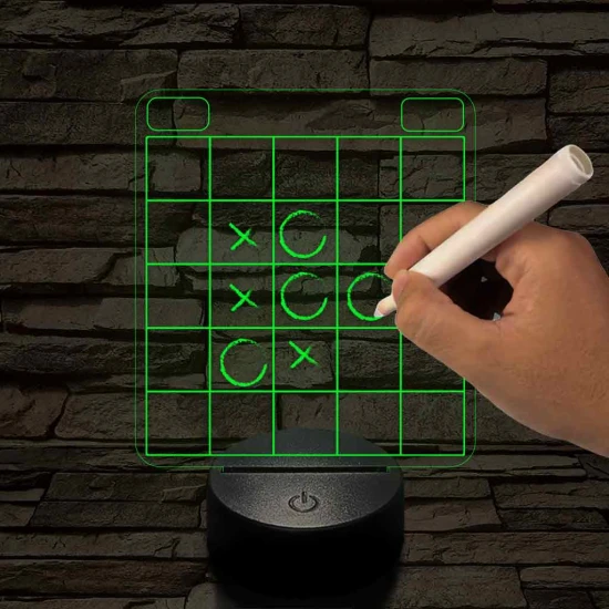 Amőba játék ajándék tollal 7 színű 3D led lámpa