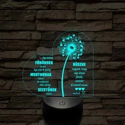 Főnök – Mentor – Vezető – 7 színű, színváltós 3D LED lámpa (egyes számban)