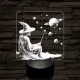 Űrvarázsló 7 színű, színváltós, valósághű  3D led lámpa