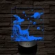 Űrvarázsló 7 színű, színváltós, valósághű  3D led lámpa