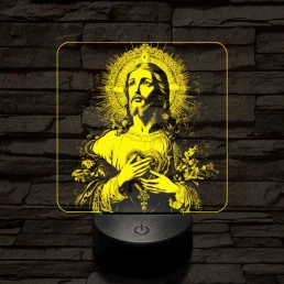 Krisztus szíve 7 színű valósághű 3D led lámpa