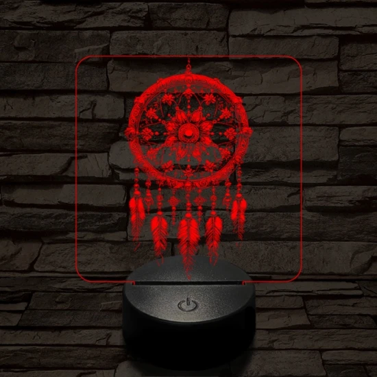 Míves álomfogó 7 színű  3D led lámpa