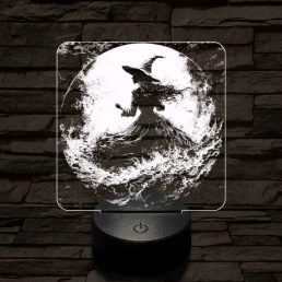 Az éj nővére 7 színű valósághű 3D led lámpa