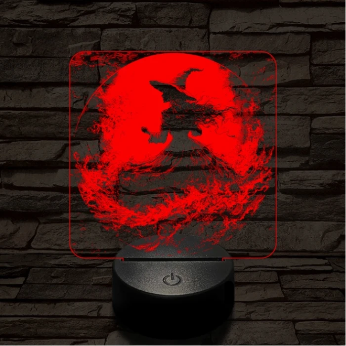 Az éj nővére 7 színű valósághű 3D led lámpa