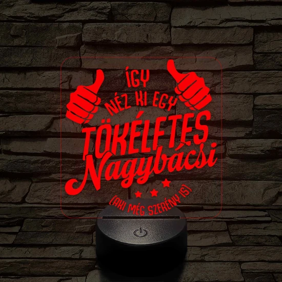 Tökéletes nagybácsi – 7 színű, színváltós LED lámpa