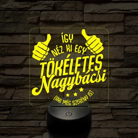 Tökéletes nagybácsi – 7 színű, színváltós LED lámpa