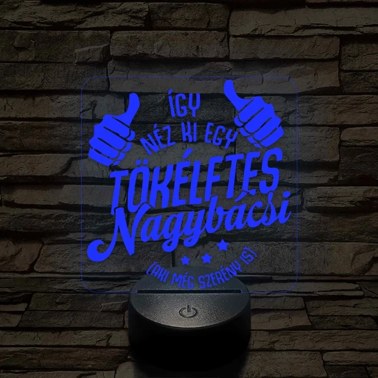 Tökéletes nagybácsi – 7 színű, színváltós LED lámpa