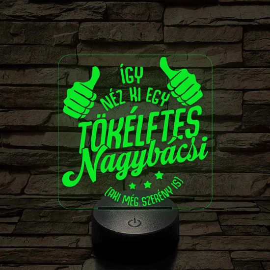 Tökéletes nagybácsi – 7 színű, színváltós LED lámpa