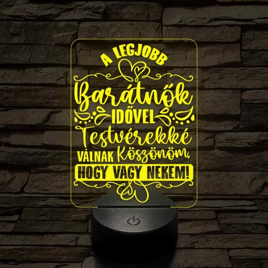 A legjobb barátnők – 7 színű, színváltós LED lámpa