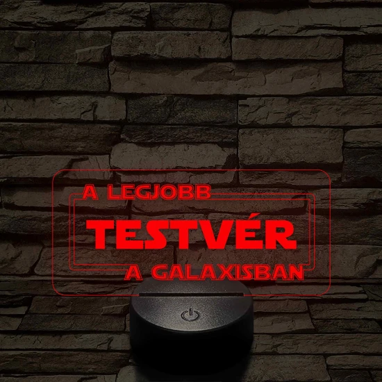 A legjobb testvér a galaxisban – 7 színű színváltós 3D LED lámpa