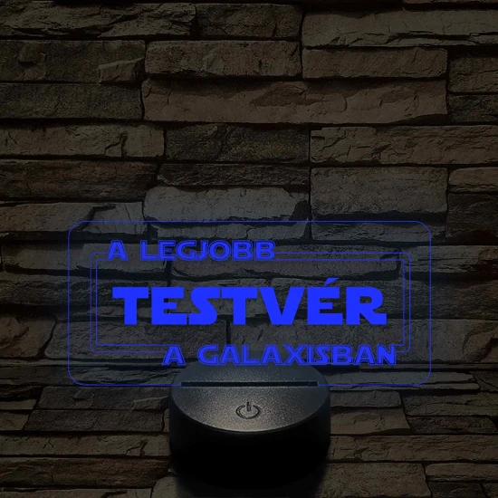 A legjobb testvér a galaxisban – 7 színű színváltós 3D LED lámpa