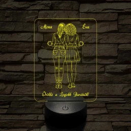 A legjobb barátnők – 7 színű, színváltós 3D LED lámpa