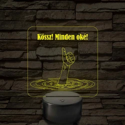 Minden oké - 7 színű, színváltós  3D led lámpa