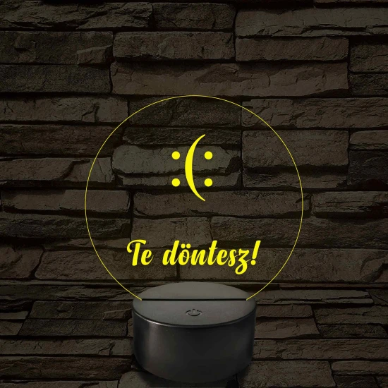 Te döntesz - 7 színű, színváltós  3D led lámpa