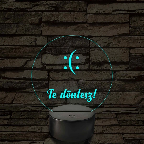 Te döntesz - 7 színű, színváltós  3D led lámpa