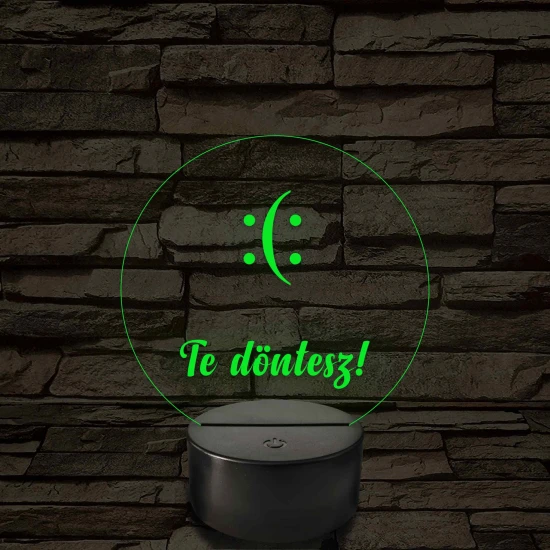 Te döntesz - 7 színű, színváltós  3D led lámpa
