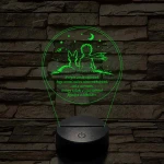 A Kis Herceg és a Róka – 7 színű, színváltós 3D LED lámpa