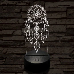 Álomfogó 7 színű 3D led lámpa