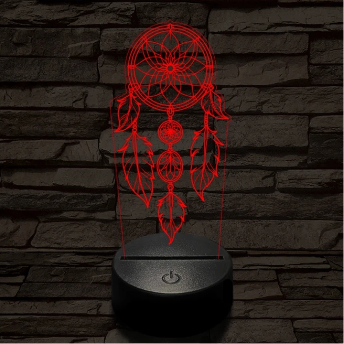Álomfogó 7 színű 3D led lámpa