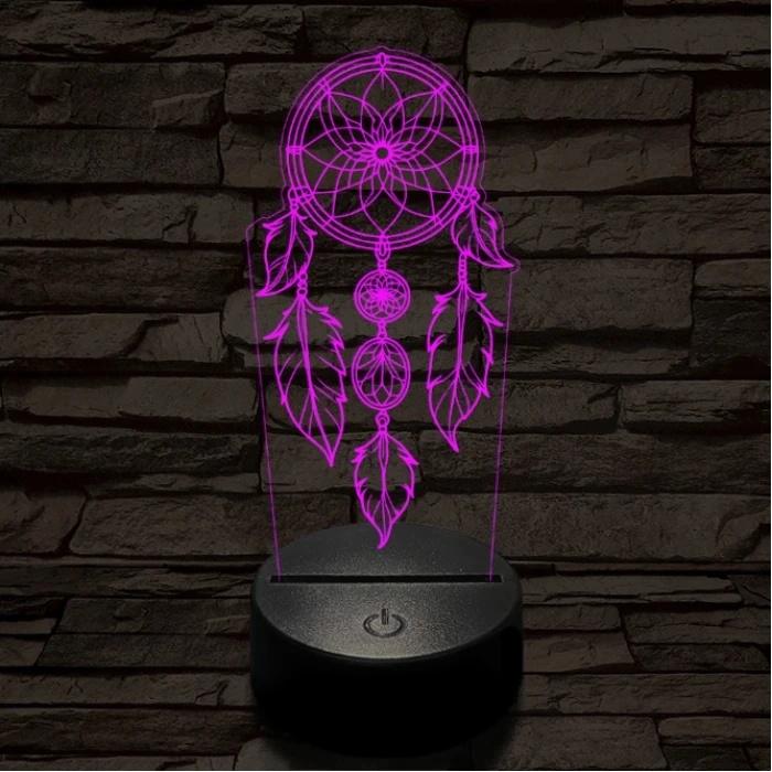 Álomfogó 7 színű 3D led lámpa