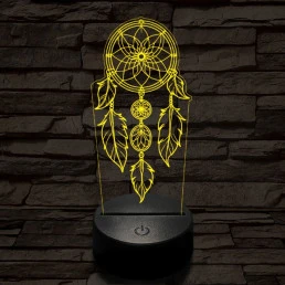 Álomfogó 7 színű 3D led lámpa