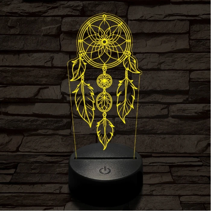 Álomfogó 7 színű 3D led lámpa