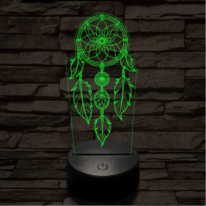 Álomfogó 7 színű 3D led lámpa