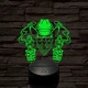 A halott cowboy és a két füstölgő pisztolycső 7 színű  3D led lámpa