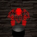 A halott cowboy és a két füstölgő pisztolycső 7 színű  3D led lámpa