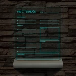 Napi teendők írható 3D led lámpa fatalppal 7 színű 