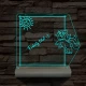 Írható unikornis 3D led lámpa fatalppal 7 színű 