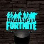 Fortnite alakulat 7 színű 3D led lámpa