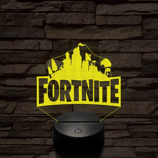 Fortnite videójáték 7 színű 3D led lámpa