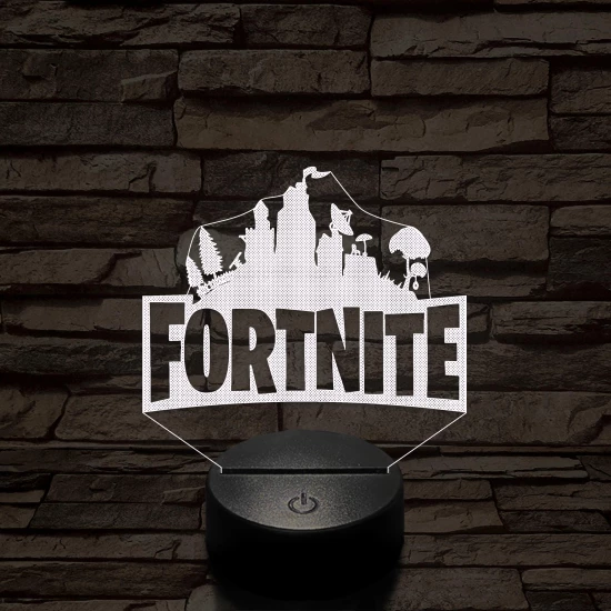 Fortnite videójáték 7 színű 3D led lámpa
