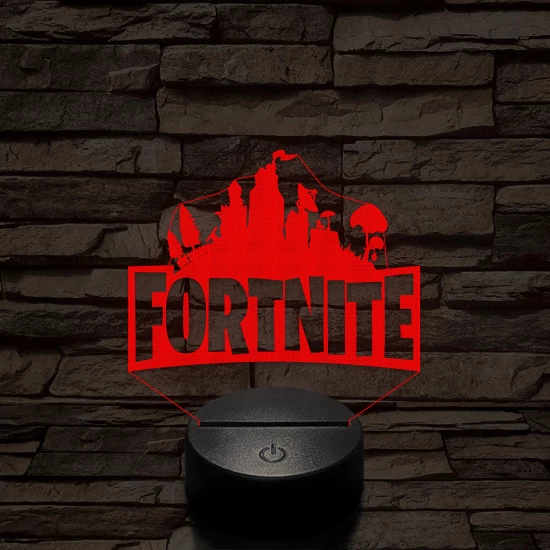 Fortnite videójáték 7 színű 3D led lámpa