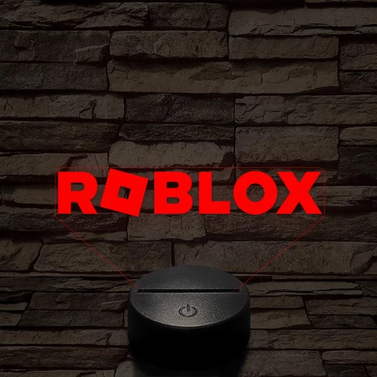 Roblox logo 7 színű 3D led lámpa