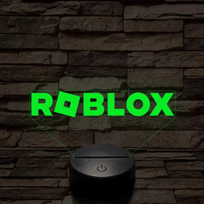 Roblox logo 7 színű 3D led lámpa