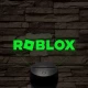 Roblox logo 7 színű 3D led lámpa