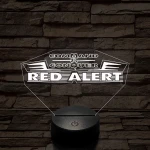 Red Alert logo 7 színű 3D led lámpa