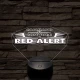 Red Alert logo 7 színű 3D led lámpa