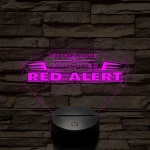 Red Alert logo 7 színű 3D led lámpa