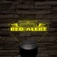 Red Alert logo 7 színű 3D led lámpa