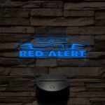 Red Alert logo 7 színű 3D led lámpa