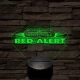 Red Alert logo 7 színű 3D led lámpa