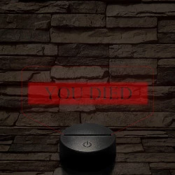 Elden Ring "You Died" 7 színű 3D led lámpa