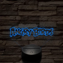 Angry Birds felirat 7 színű 3D led lámpa