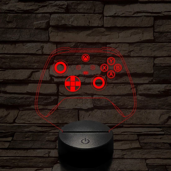 Kontroller Xbox Series X  7 színű 3D led lámpa