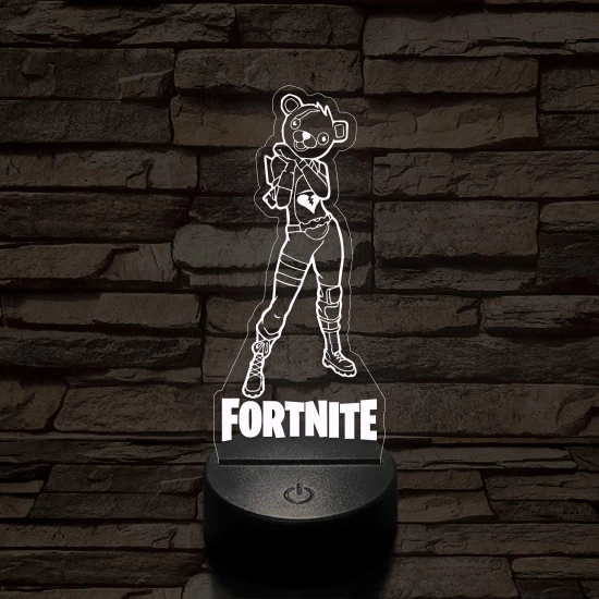 Fortnite Cuddle Team Leader 7 színű 3D led lámpa
