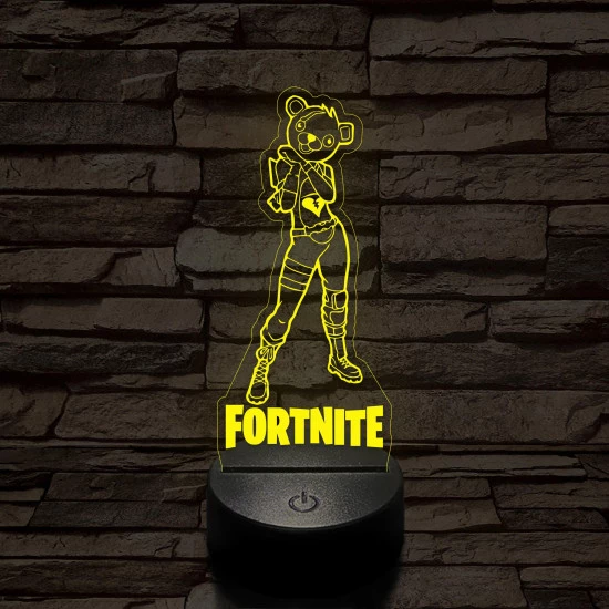 Fortnite Cuddle Team Leader 7 színű 3D led lámpa