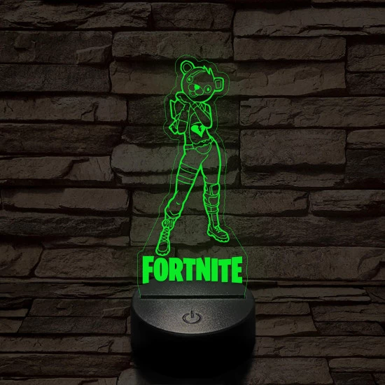 Fortnite Cuddle Team Leader 7 színű 3D led lámpa